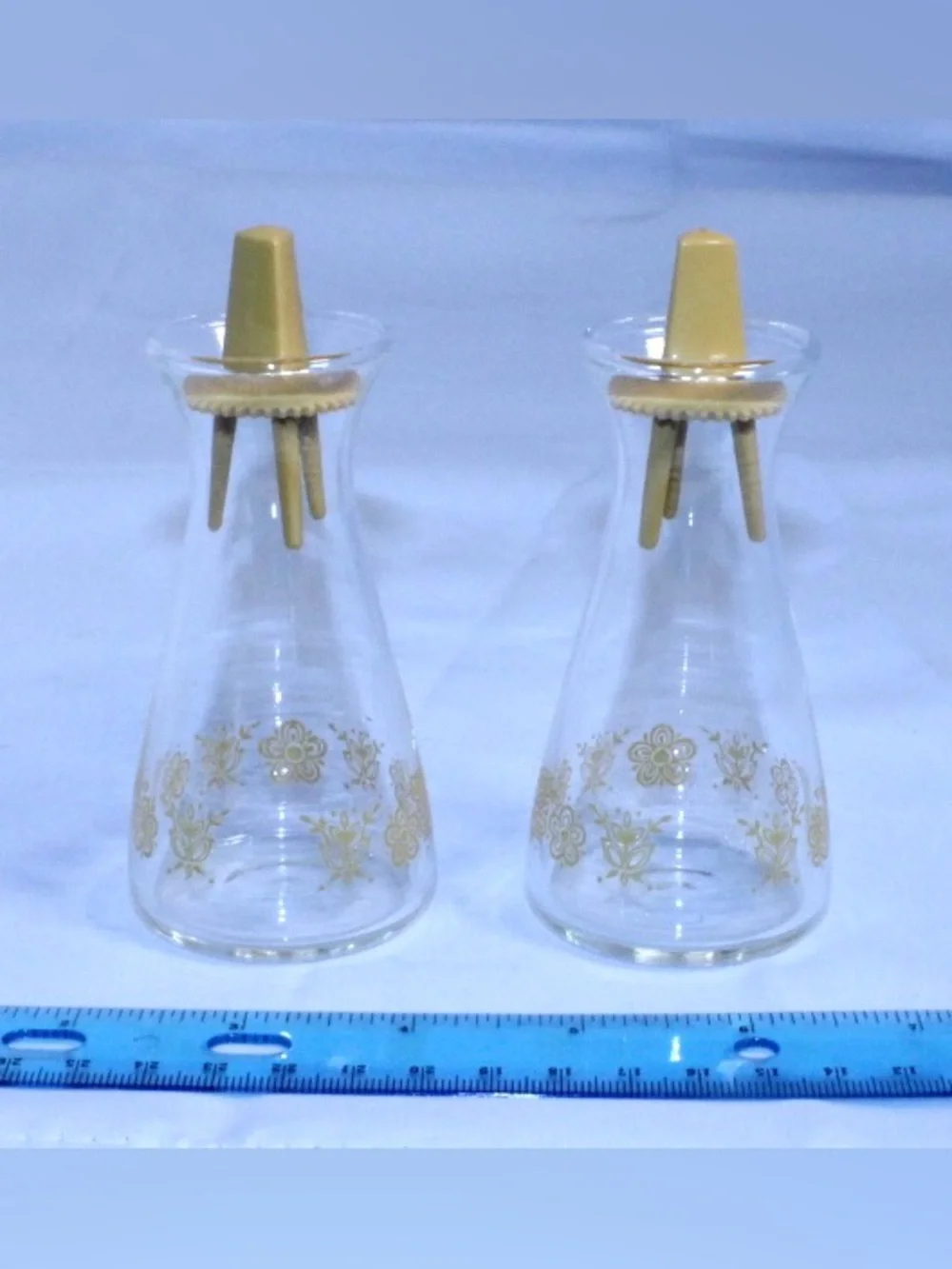 Pyrex Butterfly Gold Salt and Pepper Shaker Set